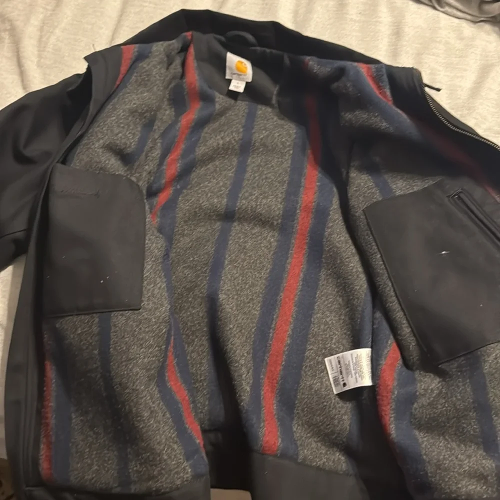 Carhartt Black Military Field Jacket Heavy-Duty large - Picture 3 of 4